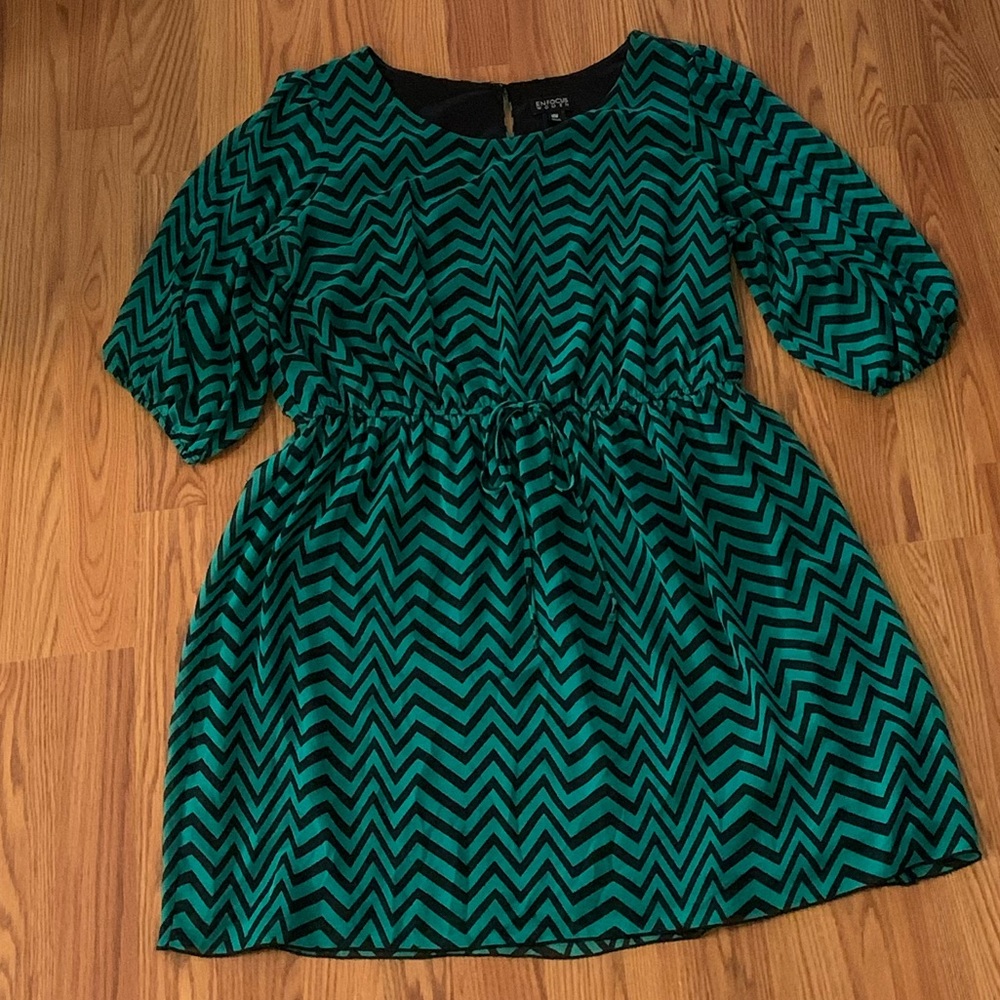 Enfocus Women chevon prints midi dress size 18W.